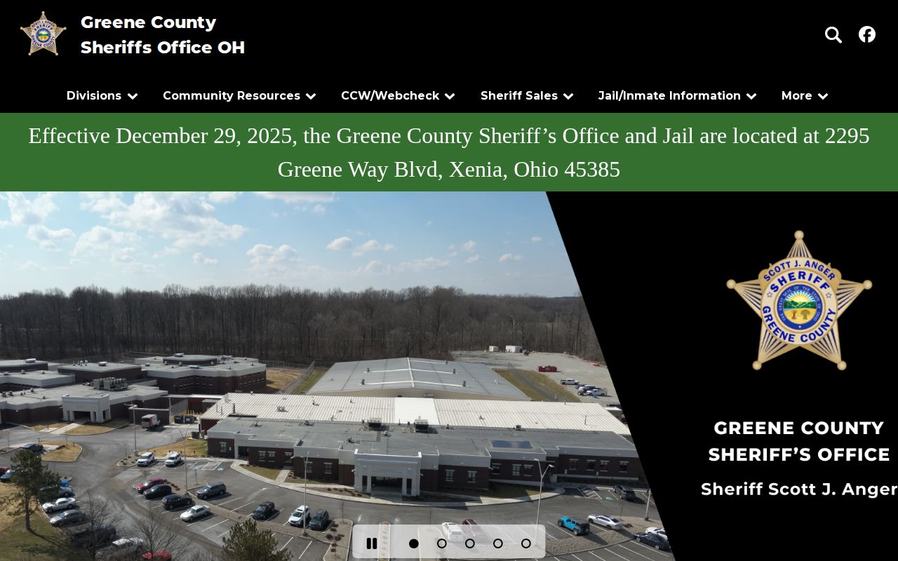 Current Greene County Jail release location at Greene Way Boulevard