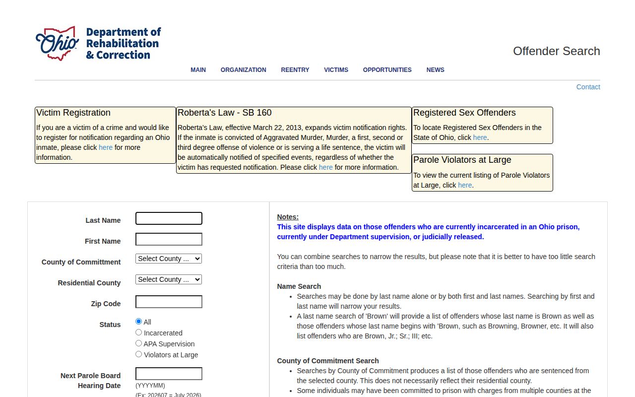 ODRC filters for Greene County released inmates and supervision status